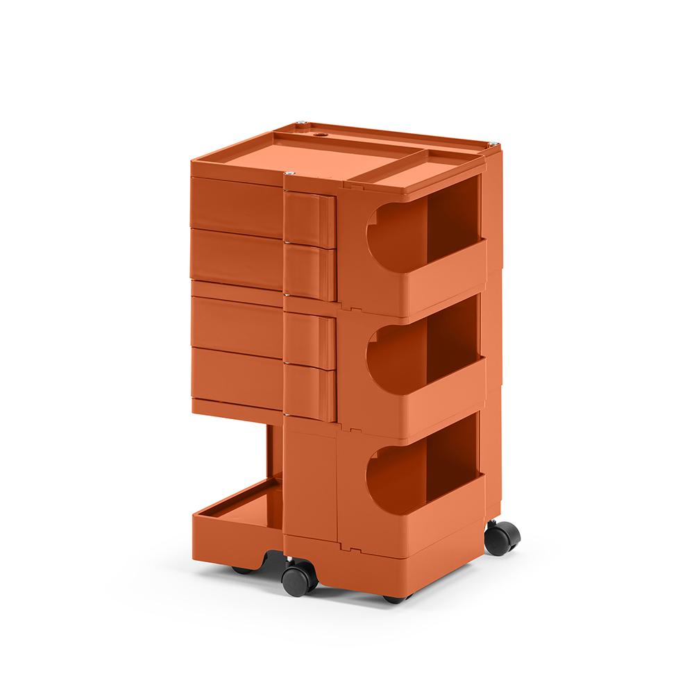 Carrello contenitore Boby, h.73,5 con 4 cassetti, paprika
