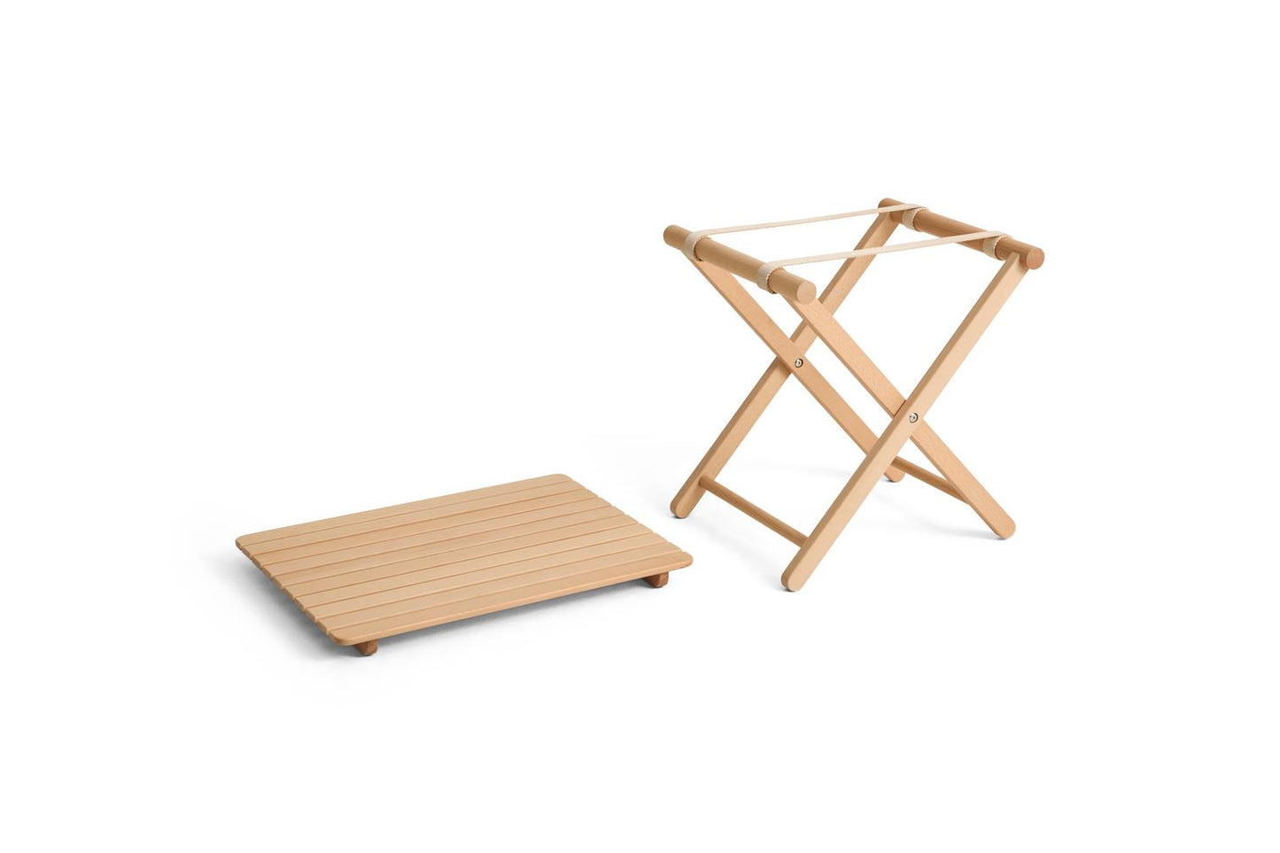 Tavolino pieghevole Outdoor Market by Jasper Morrison, faggio, piccolo, 52,5 x 41 x h. 46