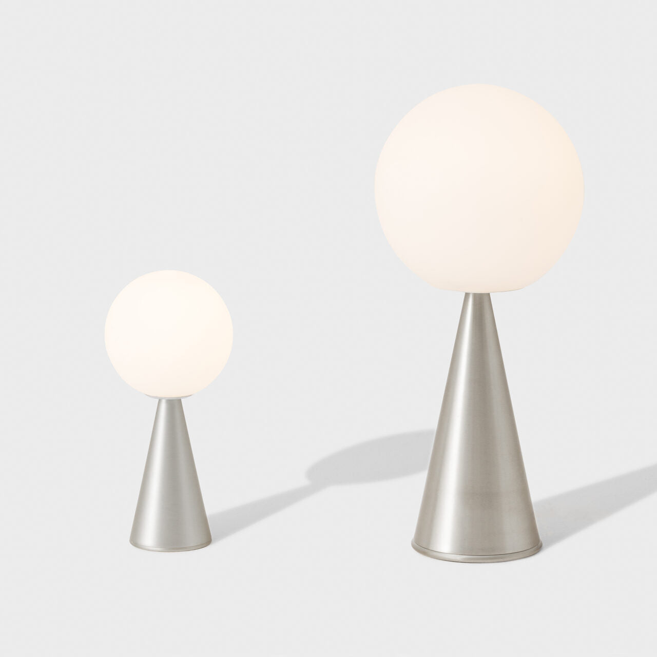 Lampada da Tavolo, Bilia Mini, Bianco/Nichel