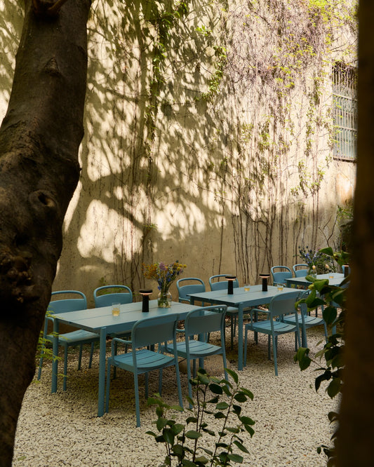 Tavolo Linear Steel, Acciaio, Pale Blue, 200x75