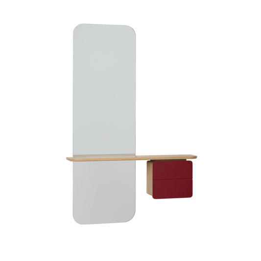 Specchio One More Look UMAGE, rovere, Ruby Red | #color_OAK-RUBY RED