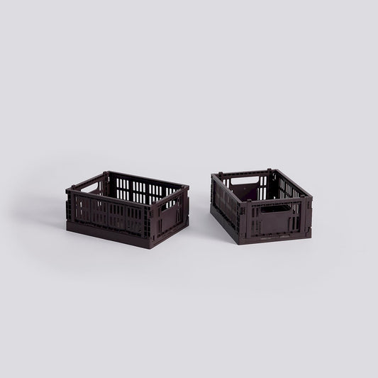 Cassetta Colour Crate mini HAY, set di 2, Bordeaux - packshot | #color_BORDEAUX