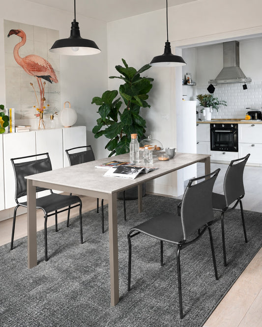 Tavolo Allungabile, Eminence, Ceramica, Tortora, 110(155)x70