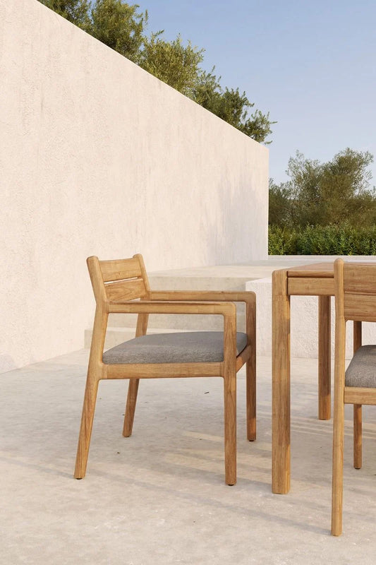SEDIA JACK DA ESTERNO TEAK C/BRACCIOLI