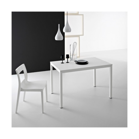 Tavolo Allungabile, Plutone, Bianco Opaco 110(160)x70