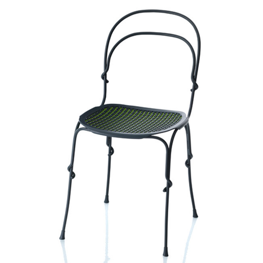 Sedia Vigna, Tubolare Circolare, Grigio/Verde