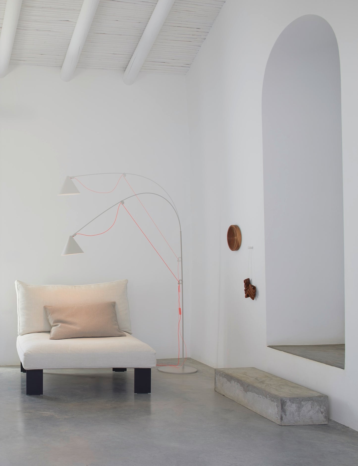 Lampada da Terra, Ayno L, Nero/Arancione