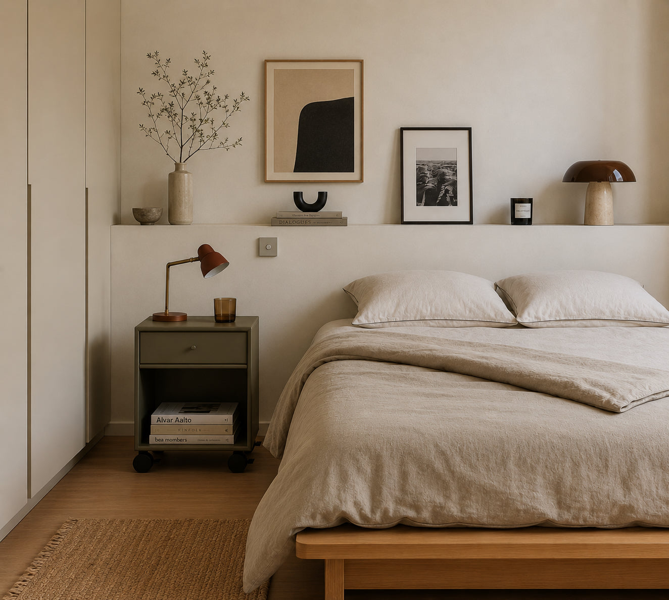 Comodino, Dream c/route, Black/Jade Green