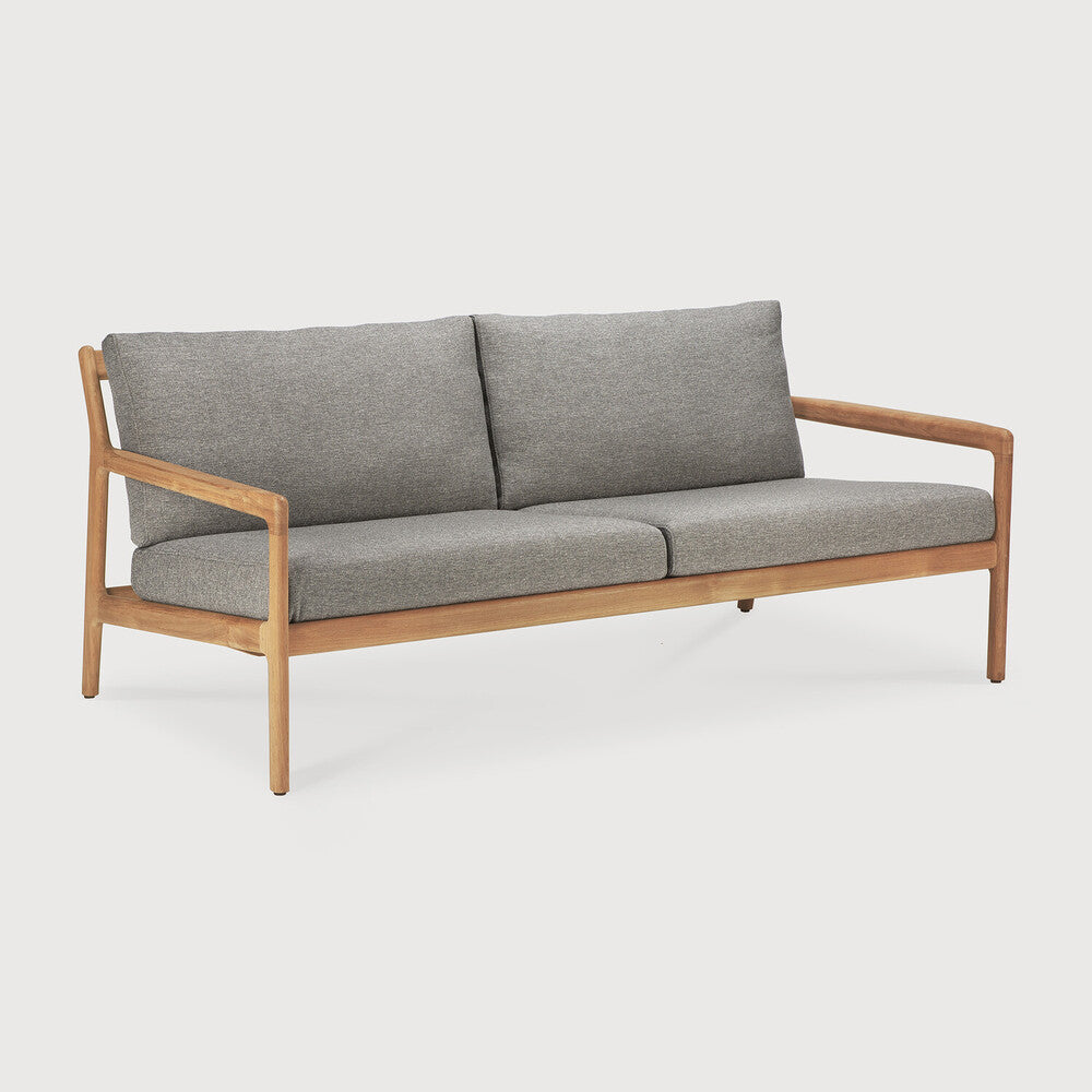 Divano Jack Outdoor 2 Posti Teak con Cuscini Mocha