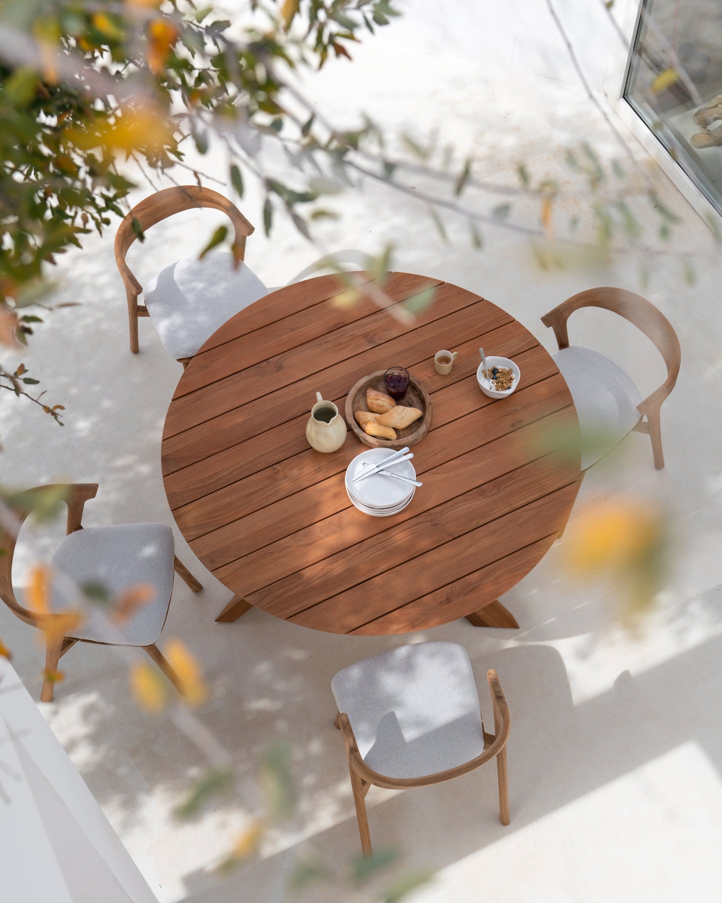 TAVOLO CIRCLE ø136 TEAK