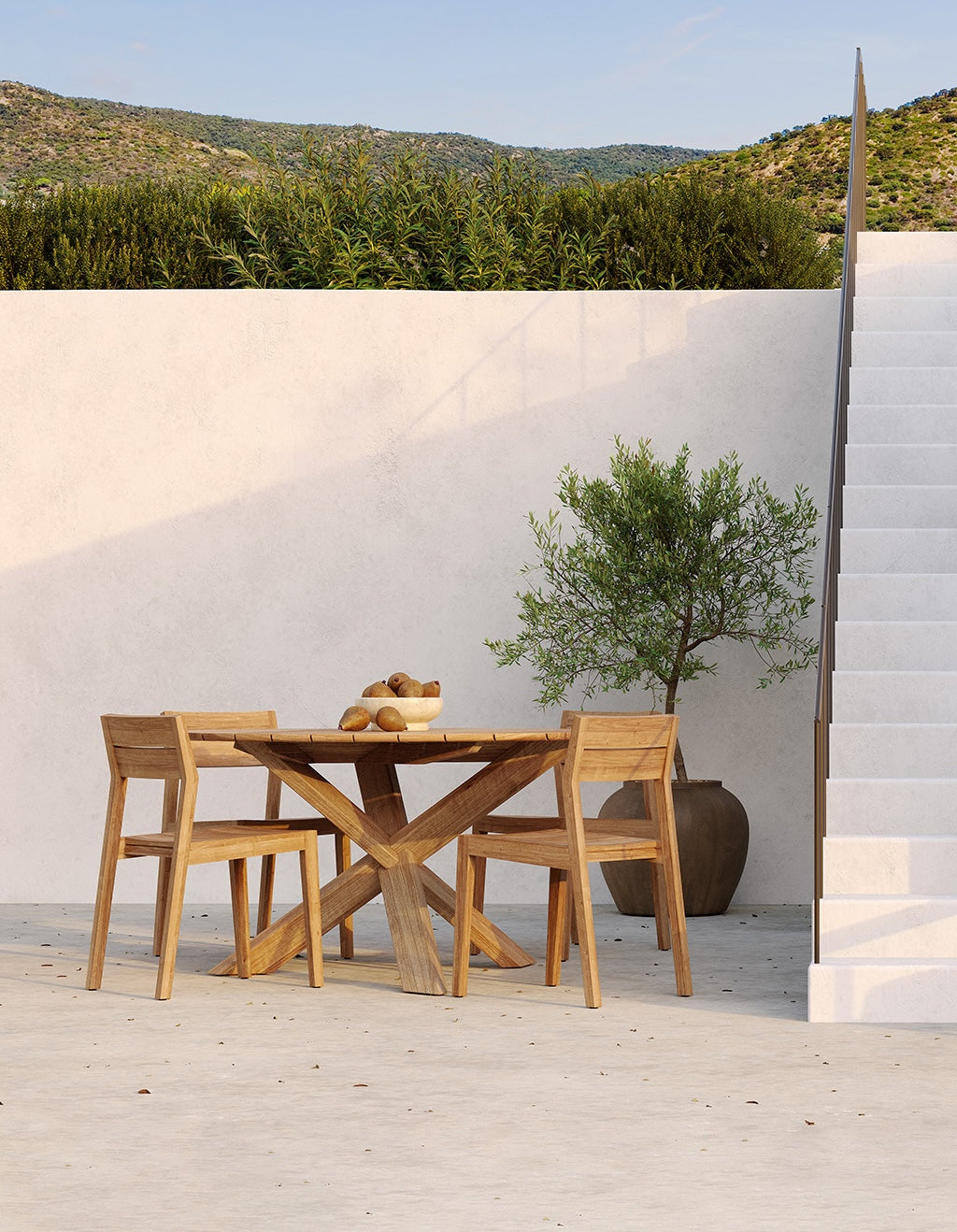 TAVOLO CIRCLE ø136 TEAK