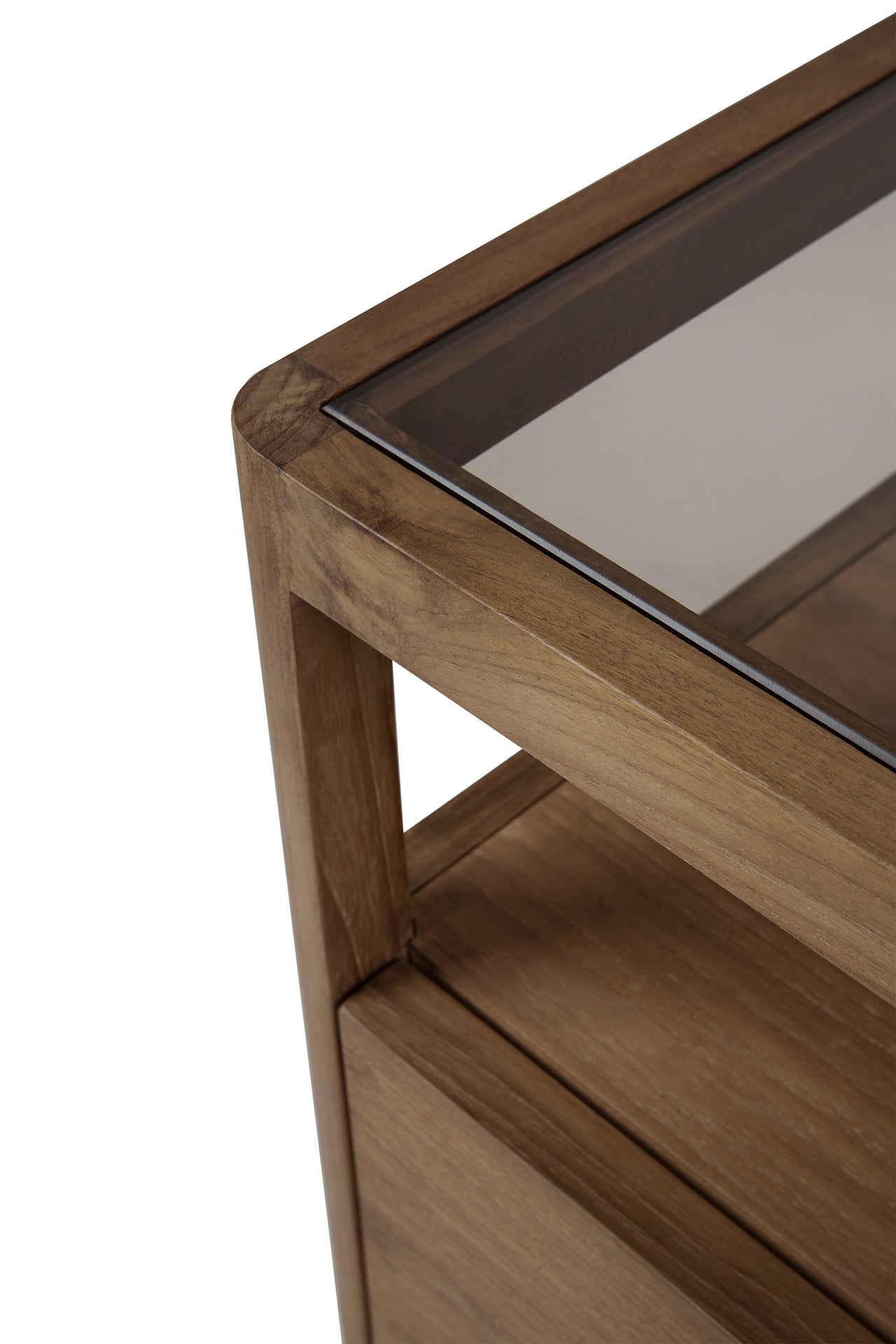 Comodino Spindle 1 Cassetto in Teak Riciclato