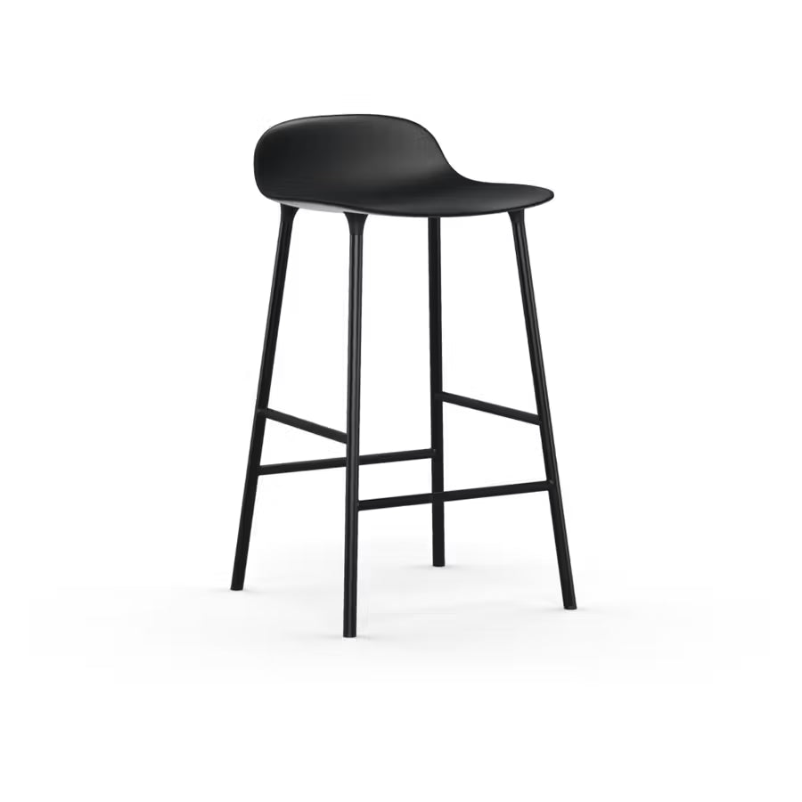 Sgabello Form H65, Acciaio Nero
