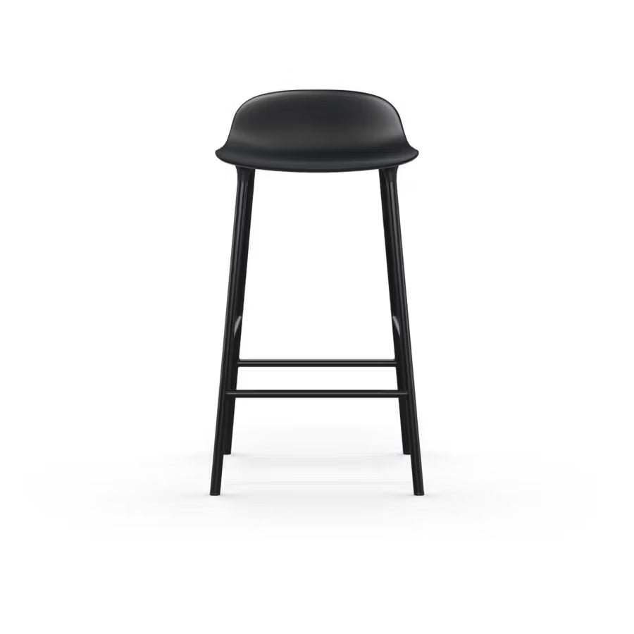 Sgabello Form H65, Acciaio Nero