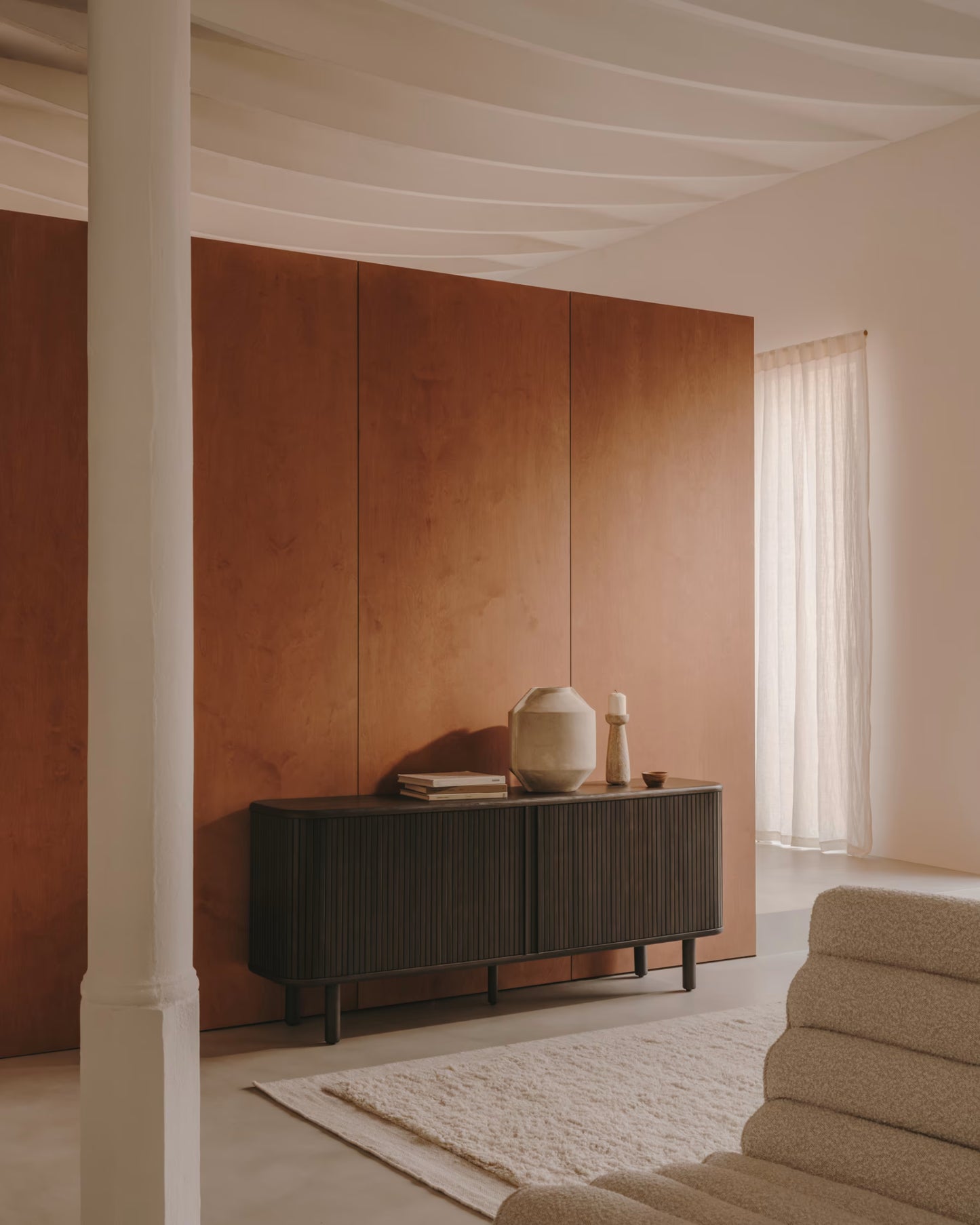 Credenza Mailen, fin. frassino scuro, 2 ante