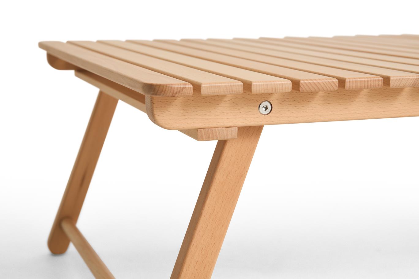 Tavolino pieghevole Outdoor Market by Jasper Morrison, faggio, grande, 58 x 78 x h.29,5