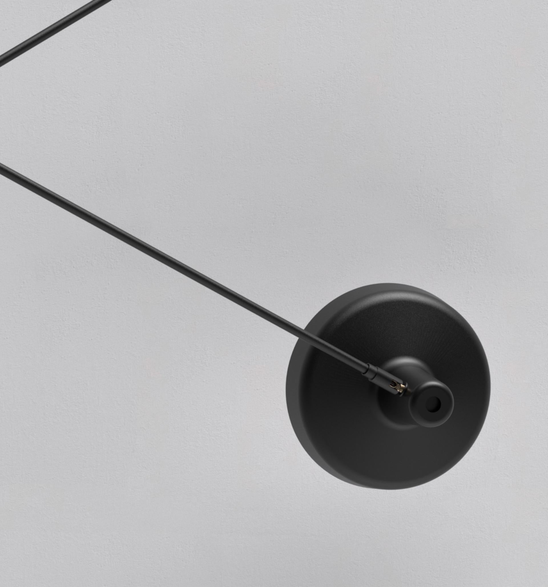 Lampada da soffitto Arigato, vers. Long, col. nera - ambientazione