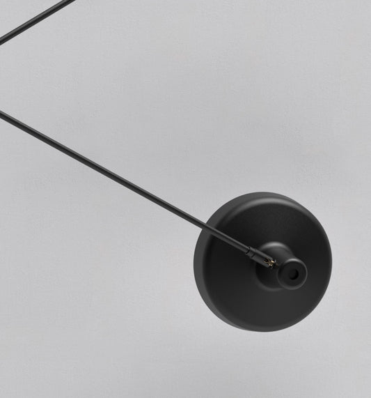 Lampada da soffitto Arigato, vers. Long, col. nera - ambientazione