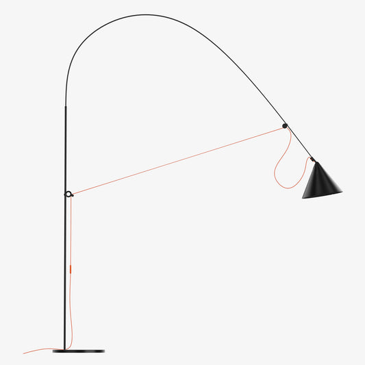 Lampada da Terra, Ayno XL, Nero/Arancione