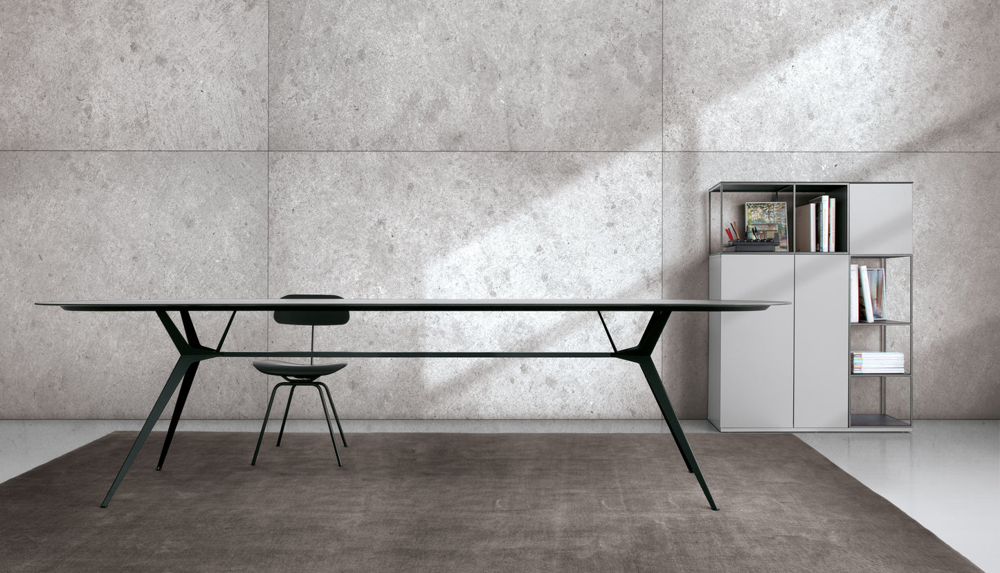 Tavolo Balance, l.300 x p. 98 testa tonda, fenix nero