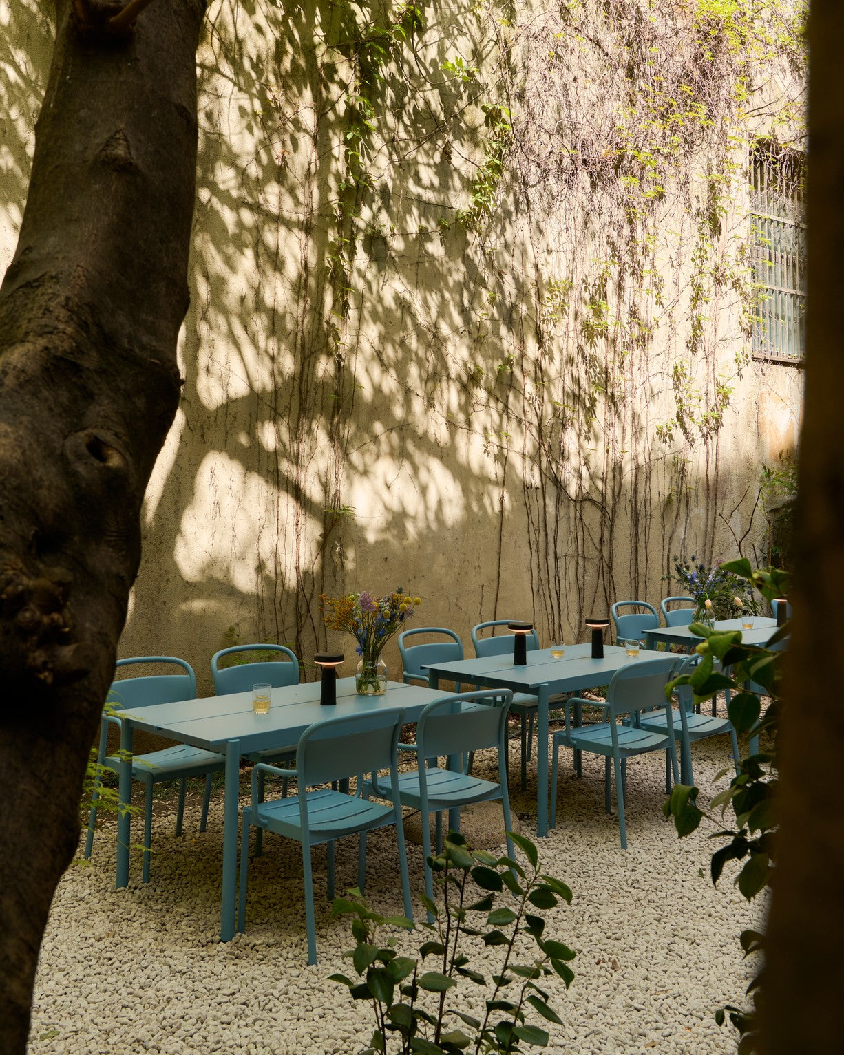 Tavolo Linear Steel, Acciaio, Pale Blue, 200x75