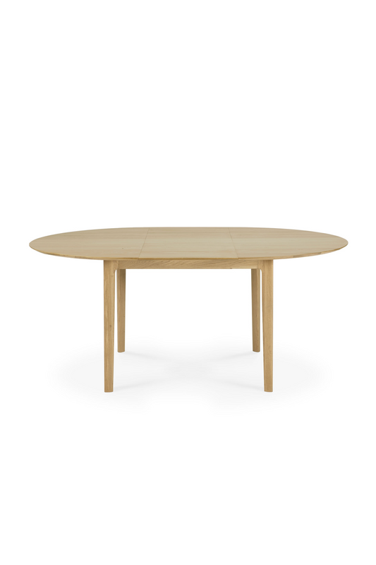 Tavolo Bok allungabile ø129(179) in rovere naturale - Ethnicraft