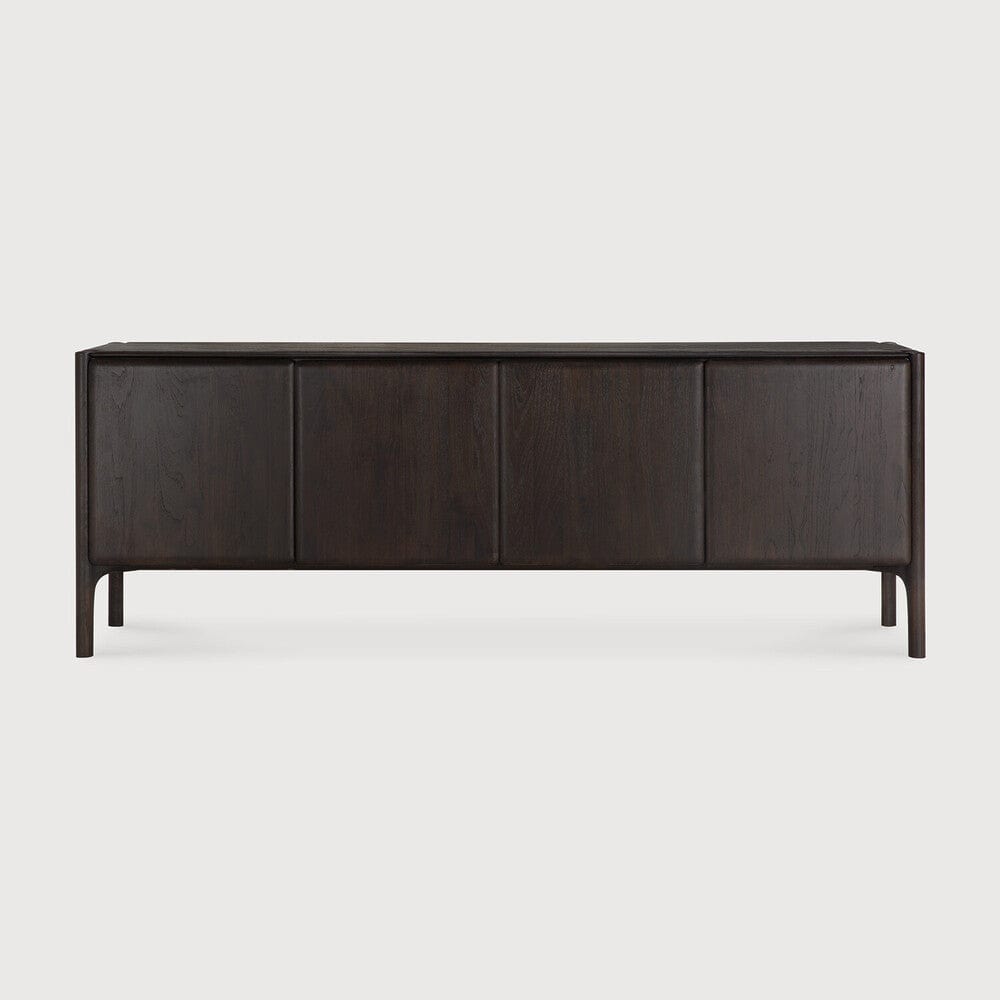 Credenza Pi Ethnicraft, fin. teak marrone scuro, 4 ante