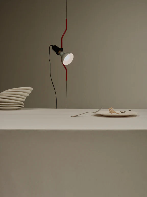 Lampada Parentesi con Dimmer, Rosso