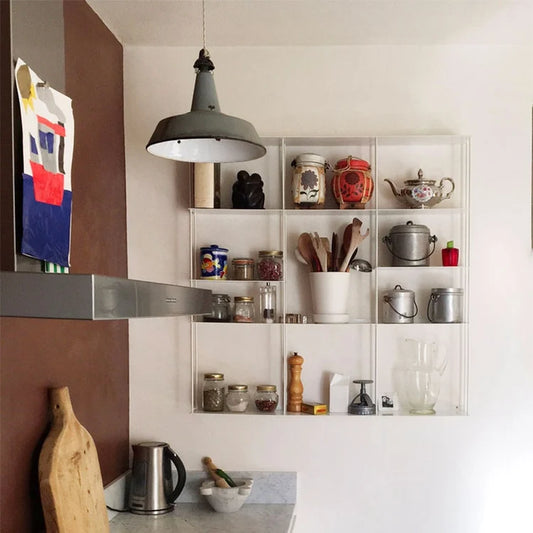Composizione libreria Krossing 100x100 bianca, tubetti h.25