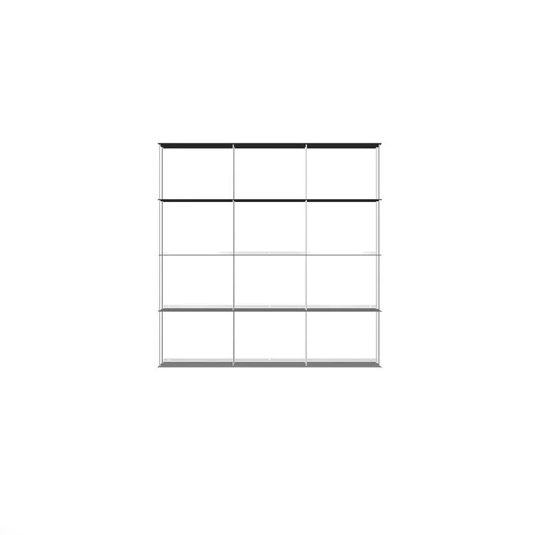 Composizione libreria Krossing 100x100 bianca, tubetti h.25