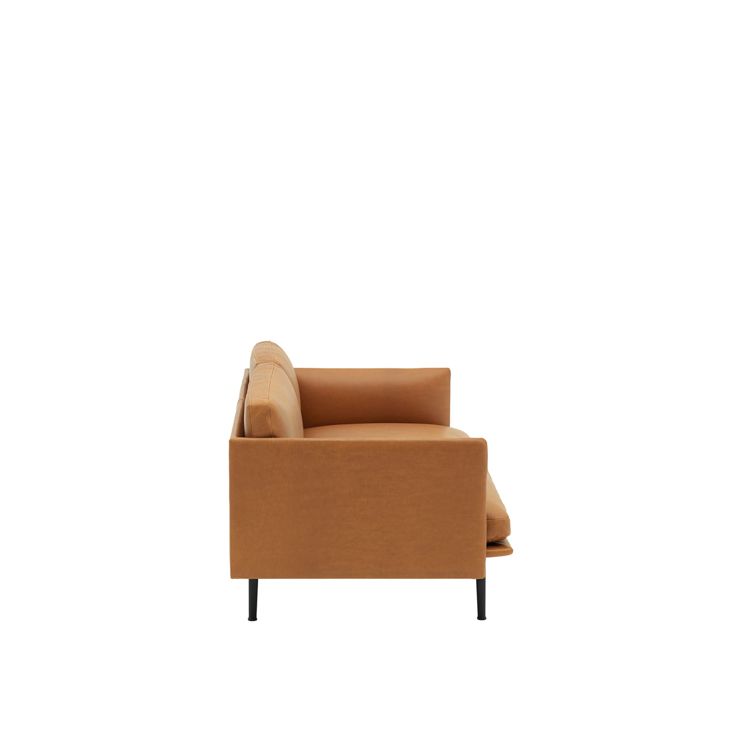 Divano Outline 2 Posti, Pelle Refine, Cognac 0250