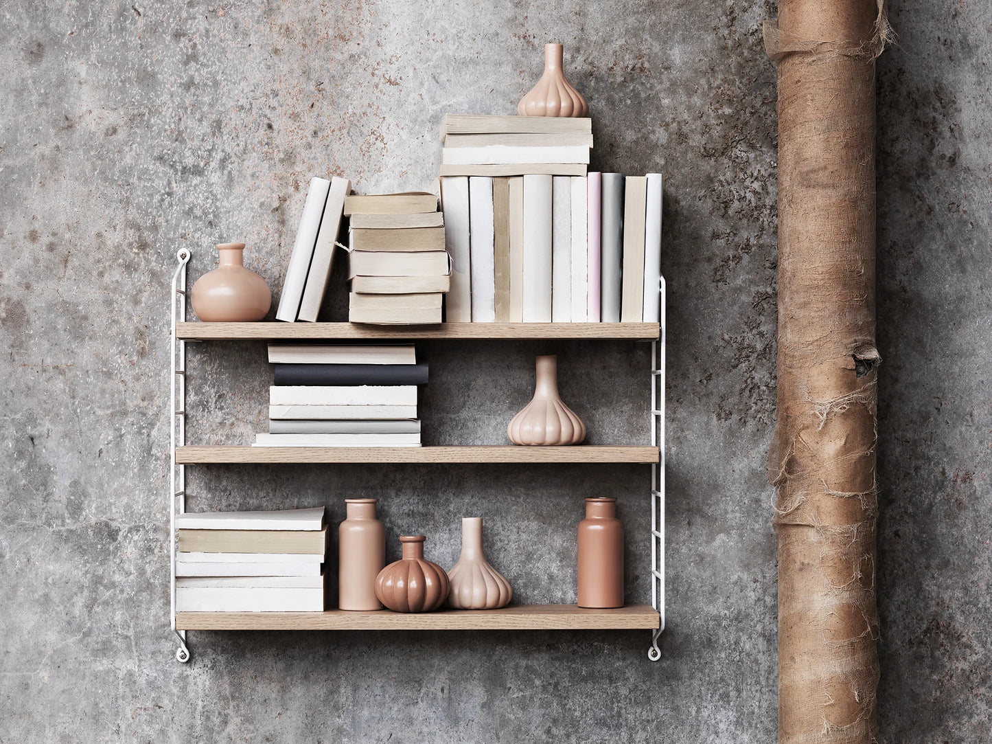 Libreria String Pocke, oak/white