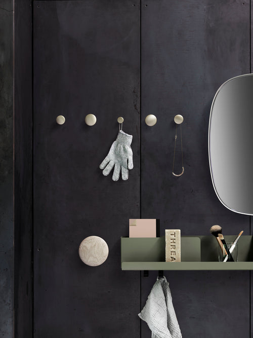 Appendiabiti Dots Metal, Set di 5, Ottone