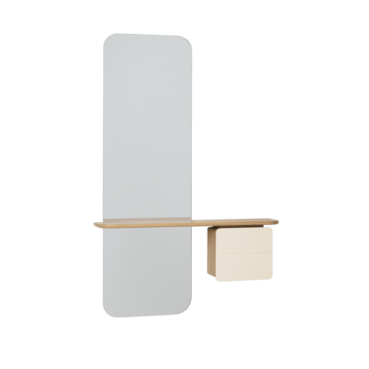Specchio One More Look UMAGE, rovere, Pearl White, vista prodotto #color_OAK-PEARL WHITE