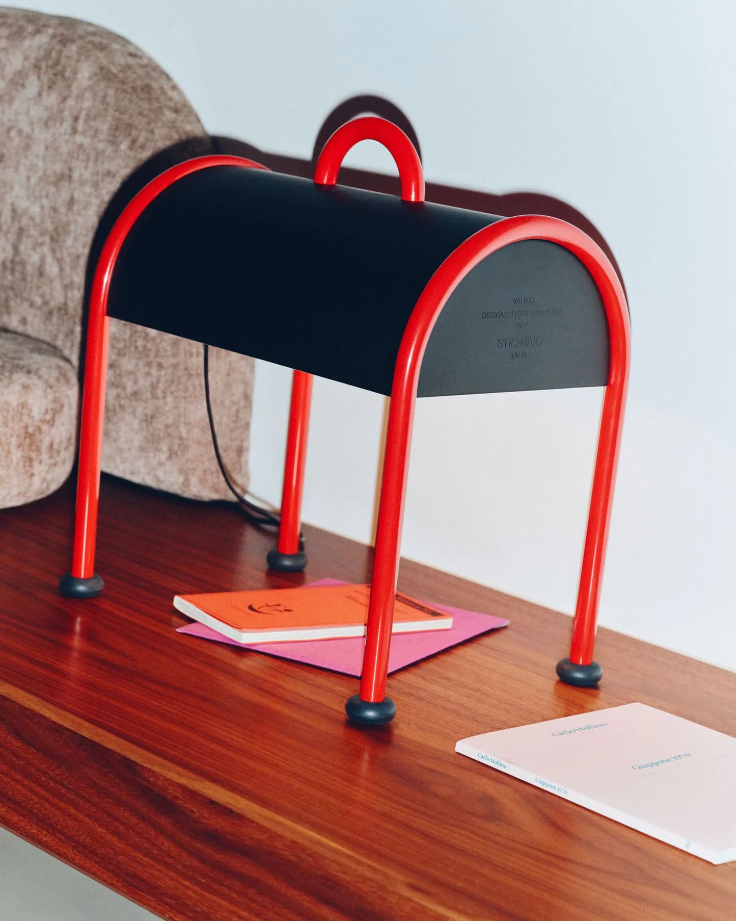Lampada Valigia, Rosso/Nero