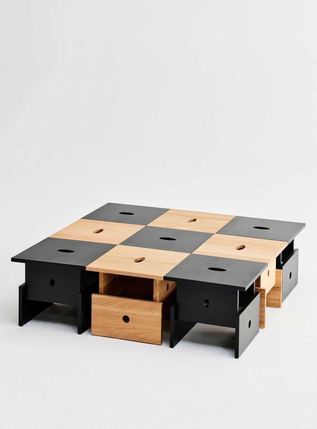 Tavolino Wood Box, Rovere, H35 x L40 x P40