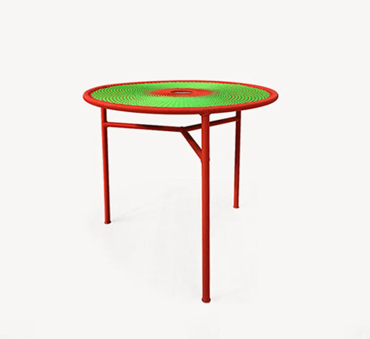 Tavolo Bistro Banjooli, Verde Chiaro/Rosso, Diam.75x72H