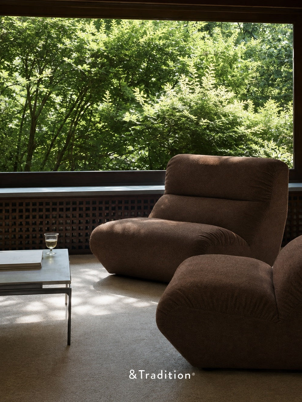 Poltrona, Hi Lo AV54, ReWool2, Marrone