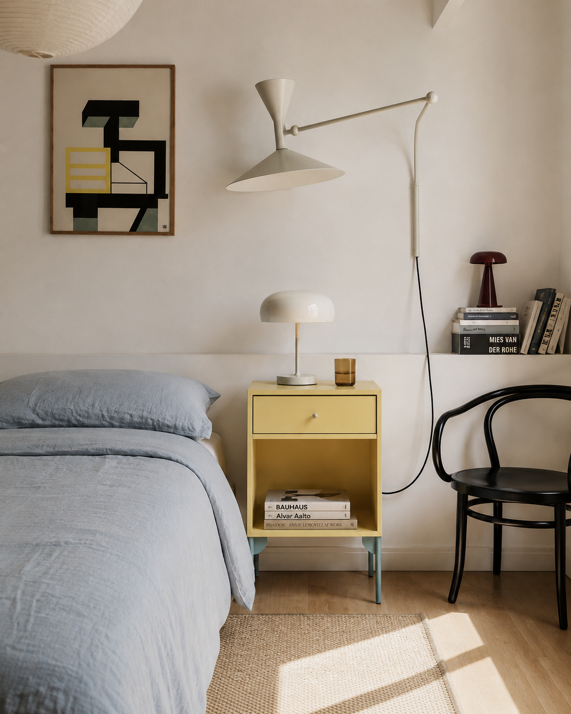 Comodino Dream, col. Camomille c/piedini Flint