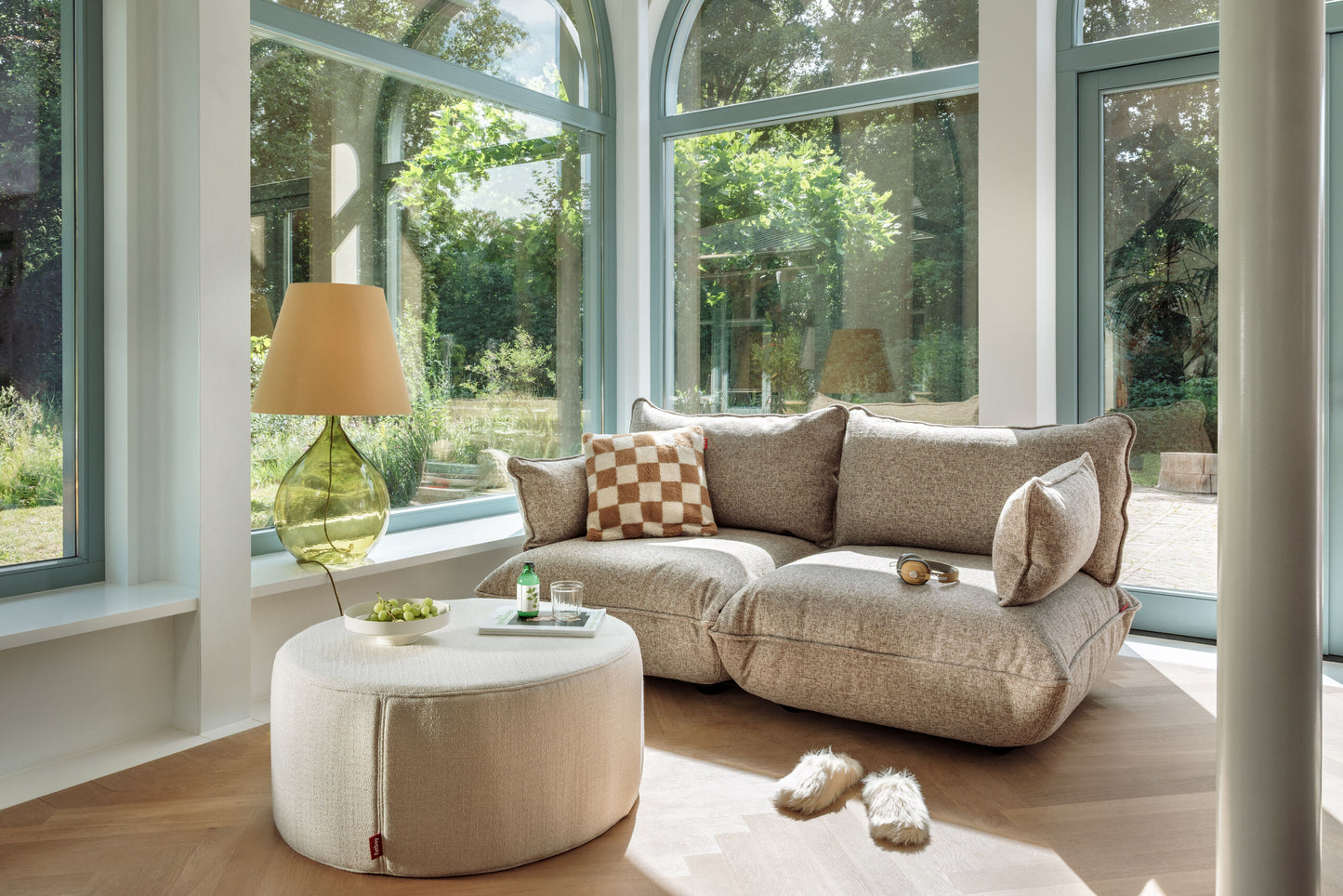 Divano Sumo,medium, l.210,5 x p.108 x h.90 , bouclè marrone