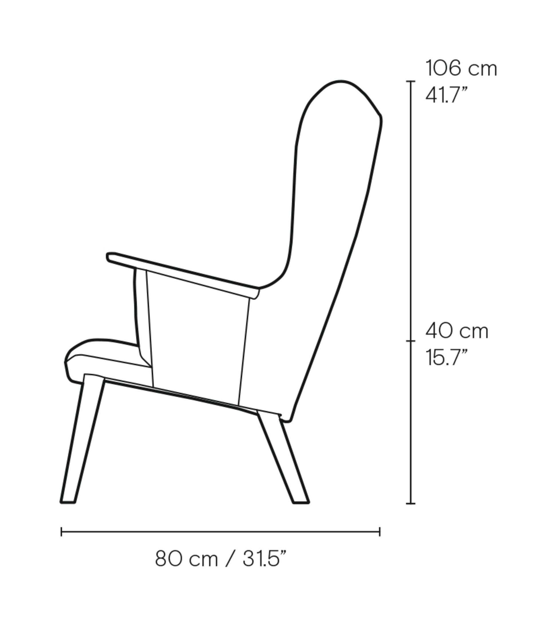 Poltrona CH78 Mama Bear, rovere oliato