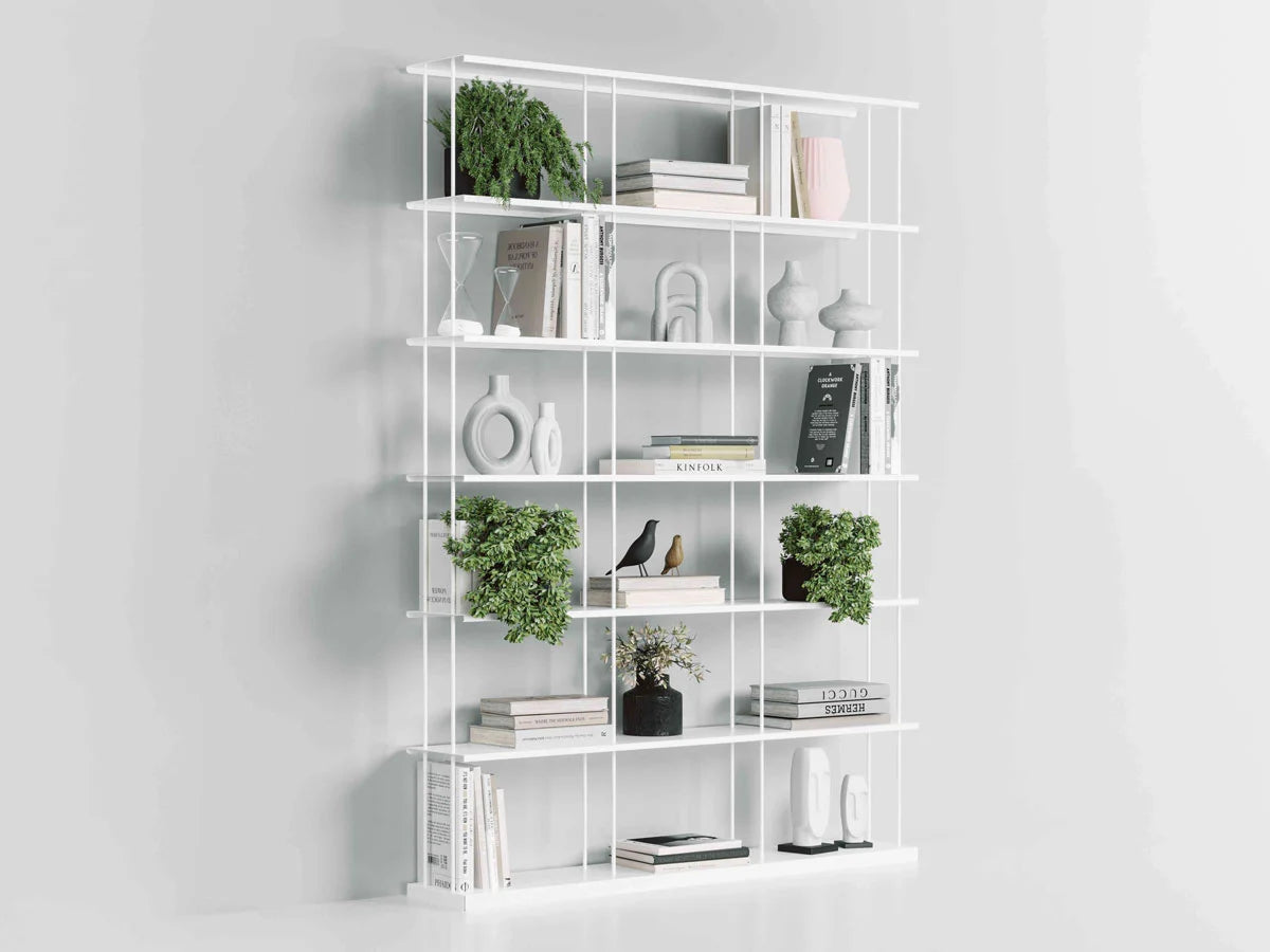 Libreria Krossing Maxi, l. 150 x h.203, fin. Bianco opaco