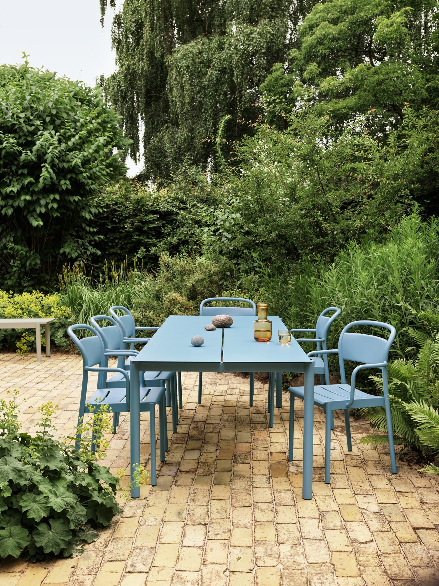 Tavolo Linear Steel, Acciaio, Pale Blue, 200x75