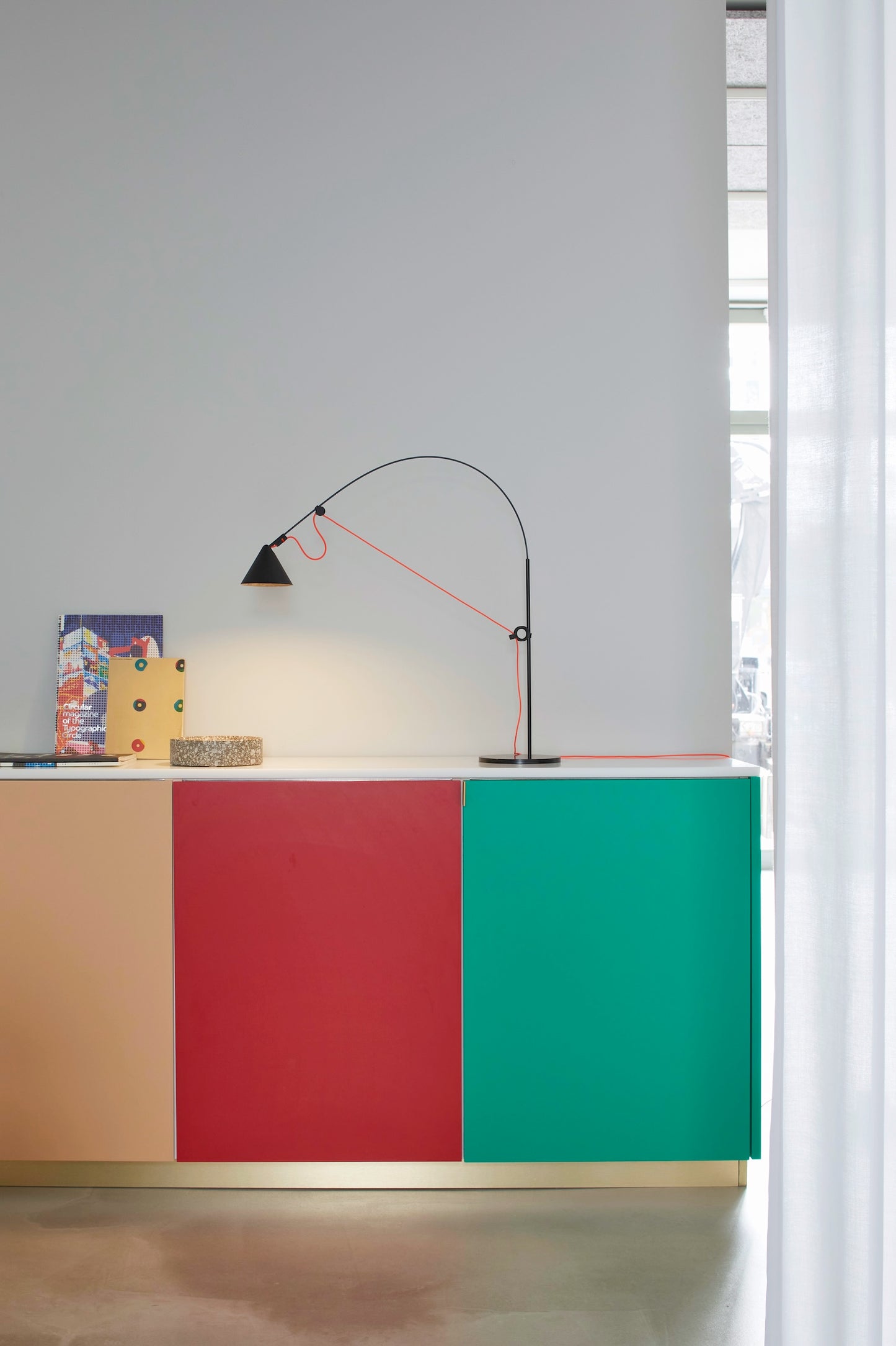 Lampada da Tavolo, Ayno S, Nero/Arancione