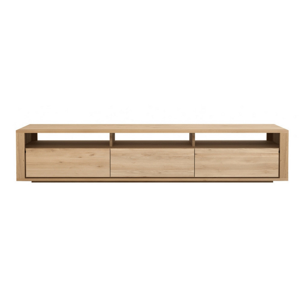 Porta tv Shadow Ethnicraft, fin. rovere, 3 cassetti