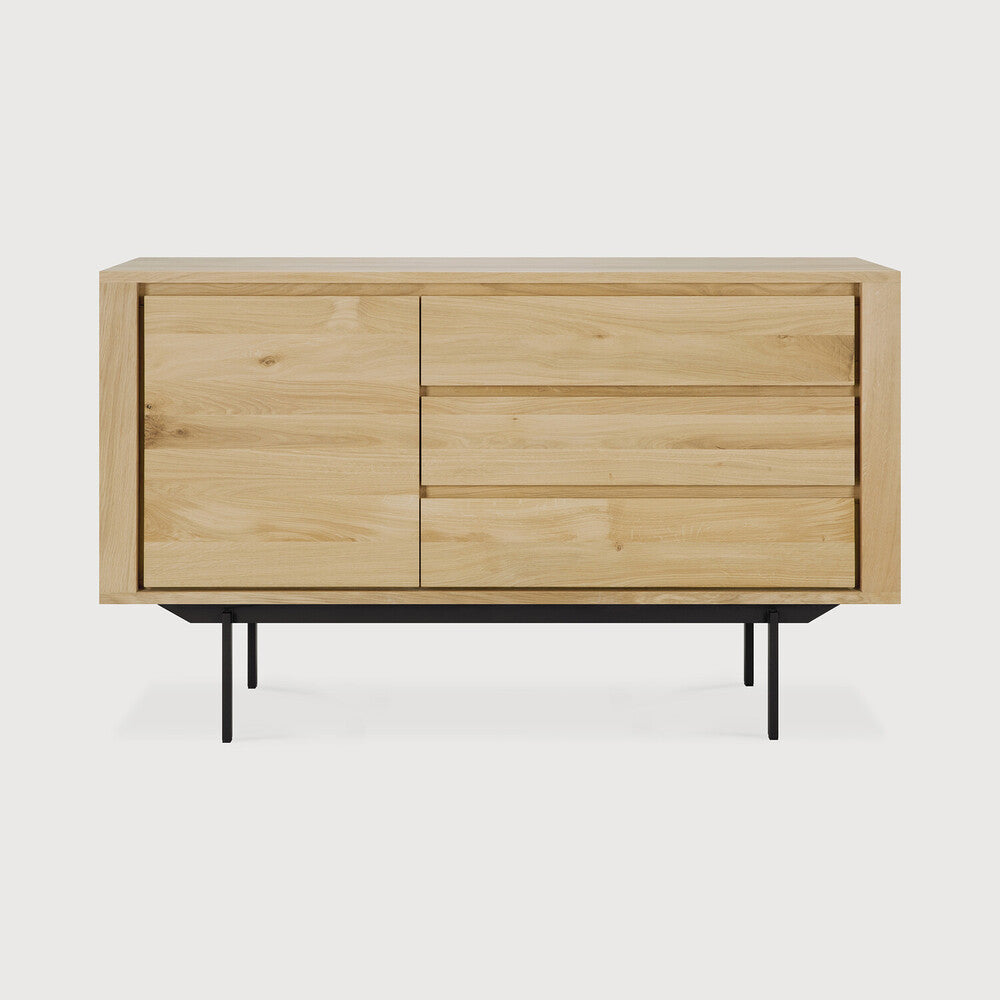 Credenza Shadow, fin. rovere, 1 anta/ 3 cassetti