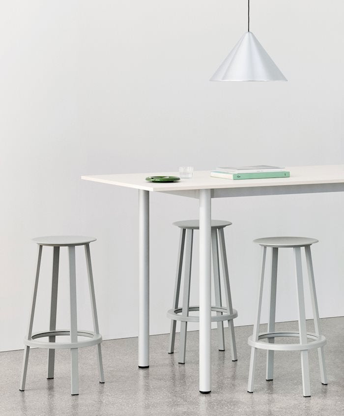 REVOLVER BAR STOOL H65 LOW SKY GREY