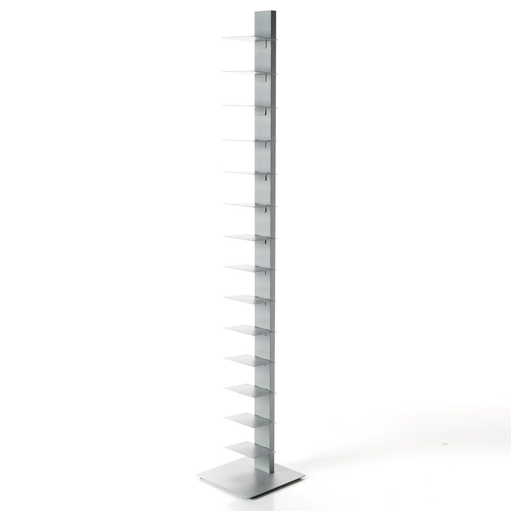 Libreria Sapiens h.202 BBB Italia - Grigio alluminio