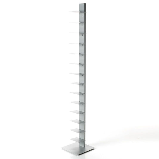 Libreria Sapiens h.202 BBB Italia - Grigio alluminio