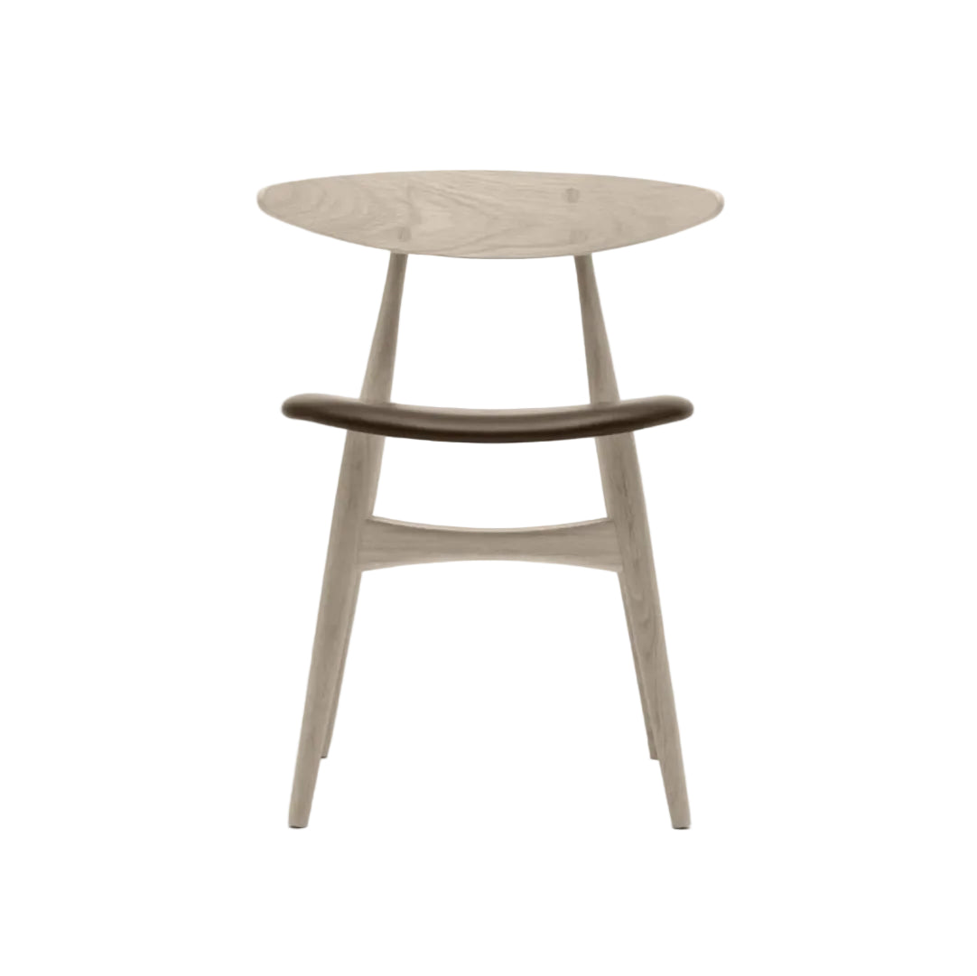 Sedia CH33P, Rovere Sapone, Pelle Thor 306